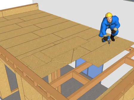 La mise en oeuvre d'une toiture-terrasse avec structure BOIS