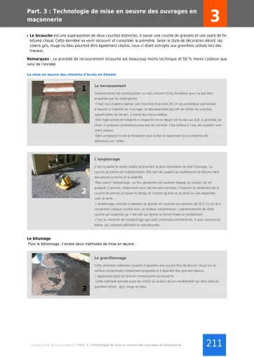 Extrait de la rubrique technologie de mise en œuvre des ouvrages en maçonnerie