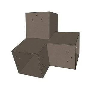 Connecteur SUNDIY pente 20° Gris Taupe 7006 - 120mm à 3 directions - Forme L1