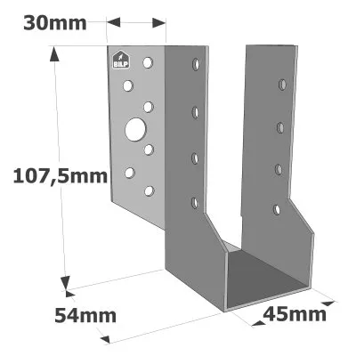 Sabots à ailes extérieures, gamme SBE ECONOMIQUE (épaisseur 1,5mm, profondeur 55mm) - Réf. SBE45/108