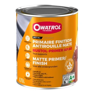 RUSTOL-PRIMER AP.60 : Primaire et finition antirouille mat - Réf. 769