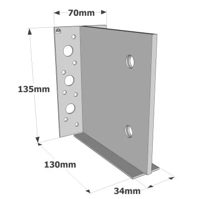 Etrier à âme intérieure pour le BOIS - Réf. ETNM135/130/2
