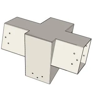 Connecteur SUNDIY pente 20° Blanc RAL 9010 - 120mm à 4 directions - Forme T3