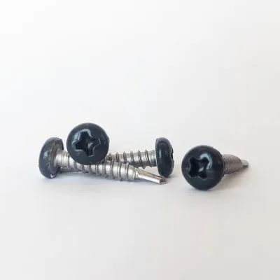 Vis autoperceuse à tête cylindrique bombée - INOX - GRIS ANTHRACITE (RAL7016) - D3,5 x L19 - 100 unités - Réf. RAL7016-300399236_100