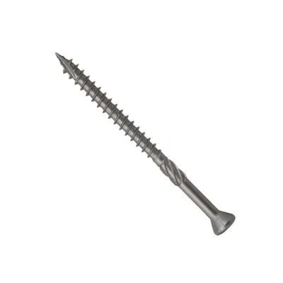 Vis pour lames de terrasse bois, tête fraisée autofraisante, inox A2, D5 L50 avec embout TX25 - Réf. 1817505010