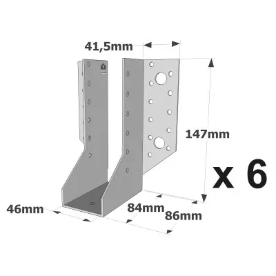 Sabots à ailes extérieures, gamme SAE CLASSIQUE (épaisseur 2mm, profondeur 84mm) - Réf. SAE340/46/2_6