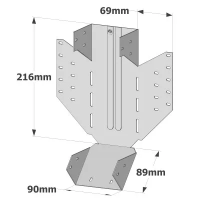 Étriers à pente et orientation réglables - Réf. LSSU216/90