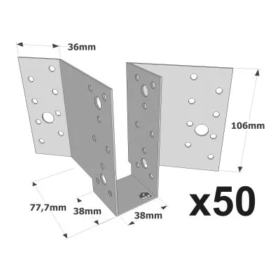 Sabot à 45° - Réf. S45D250/38/1.5_50