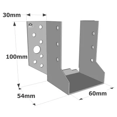 Sabots à ailes extérieures, gamme SBE ECONOMIQUE (épaisseur 1,5mm, profondeur 55mm) - Réf. SBE60/100