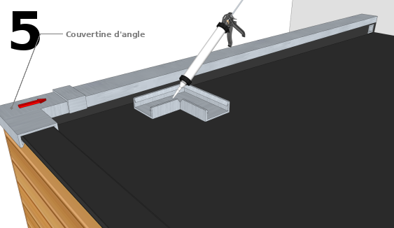 La pose de la couvertine d’angle