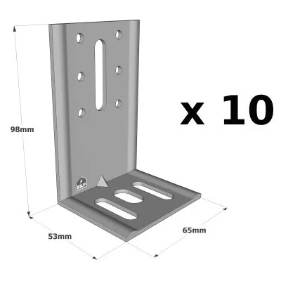 Équerre de bardage 64/98/53/2.5 - Réf. EBC100/2.5_10