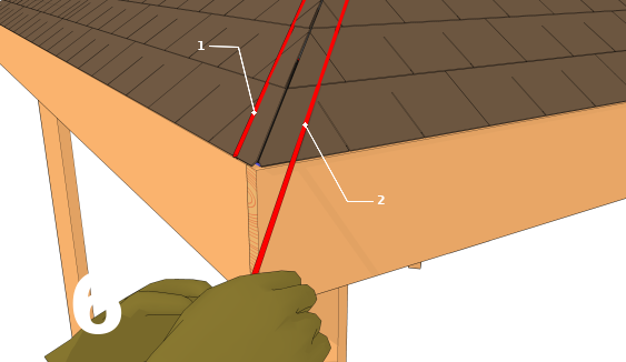 Tracer une ligne de référence pour la coupe