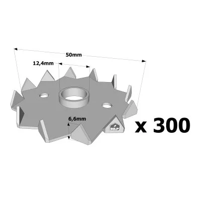 Crampon Bulldog simple denture C2 et C4 - Réf. C2-50M12G-B_300