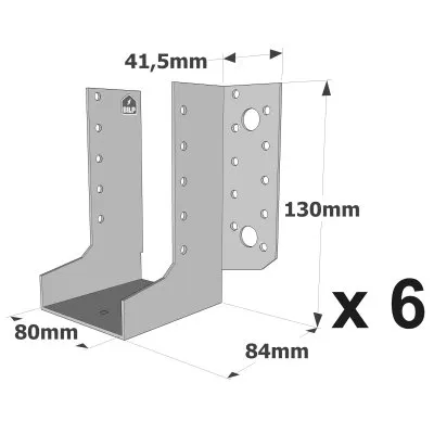 Sabots à ailes extérieures, gamme SAE CLASSIQUE (épaisseur 2mm, profondeur 84mm) - Réf. SAEL340/80/2_6