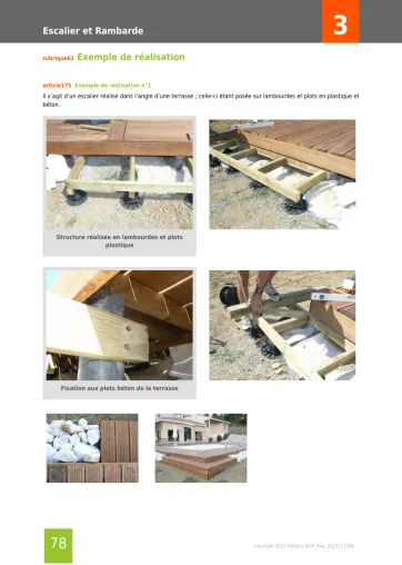 Extrait de la rubrique escalier et rambarde