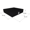 Chapeau pyramide NOIR pour poteau bois 90x90mm - Réf. CABOCHON90PB