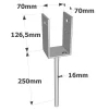 Pieds de poteau en U à sceller - Réf. PPD70/70G
